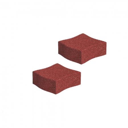 Wellenpflaster 100 rot | 25 x 25 x 10 cm | FH 3,00 m